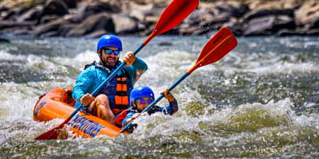 Upper New River Whitewater Rafting Adventures on the Gorge Kids Raft FREE
